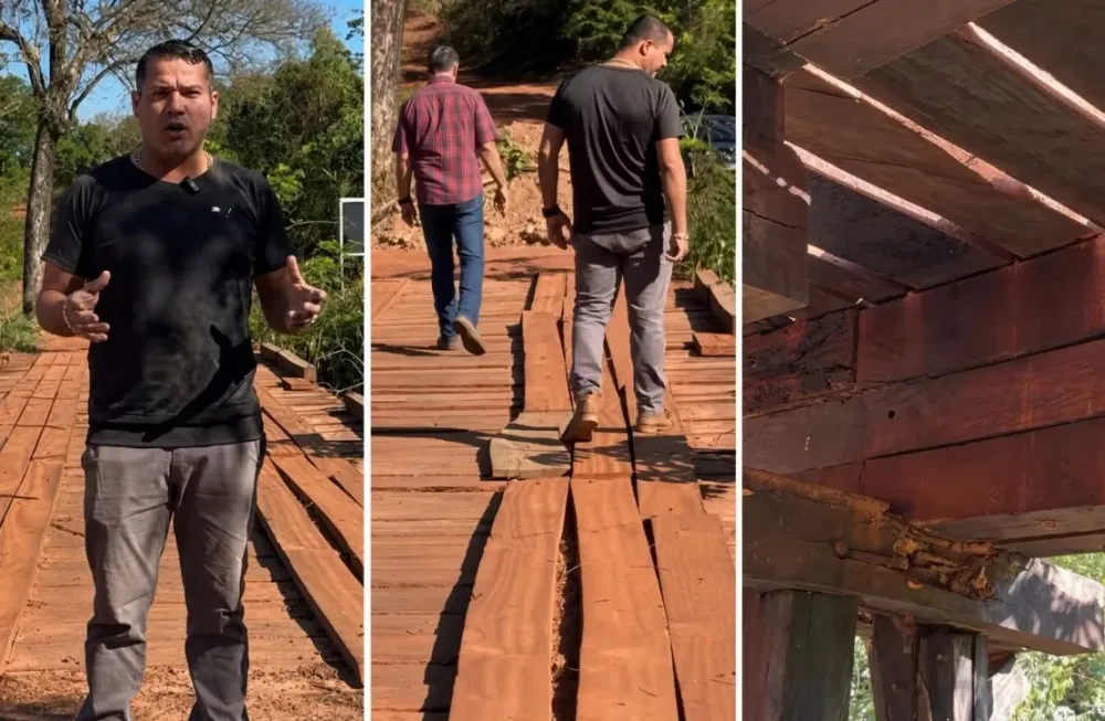 Ponte do Córrego Fundo preocupa moradores e vereador cobra avaliação da estrutura em Coxim
